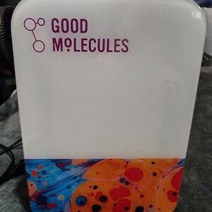 Good Molecules White and Multicolor Mini Fridge